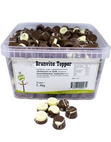 2,4 kg Brune og Hvite Sjokoladetopper