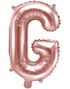 Rose Guldfarvede Bogstavballoner A-Z - 35 cm