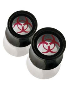 Biohazard - Sort Piercing Plug