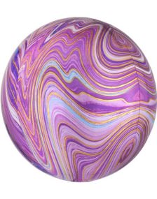 Lilla Marble Metallisk Orbz / Ballongboble 38 cm
