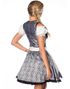 Sort Luksus Oktoberfestkjole med Sølvfarvet Mønster