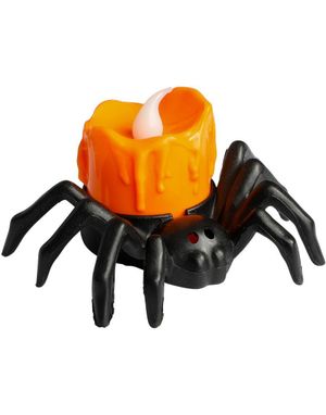 Edderkopp med LED Stearinslys 4,5x8x8,5 cm