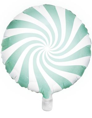 Mintgrøn Candy Mønstret Folieballon 45 cm
