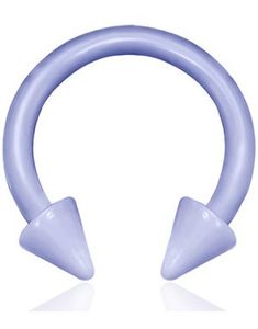 Rund Lilla Øjenbrynspiercing med Spike Kugler - 1.2 x 8 mm