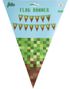 Minecraft Inspirert Vimpelbanner i Papir 3 meter