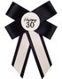 Happy 30 År - Krem Hvit og Svart Rosette 11x17 cm