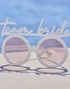 Store Hvite Runde Briller med Tekst "Team Bride" - Hen Weekend