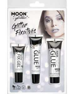 3 stk Glitter Fikseringsgele til Krop, Læber og Hår