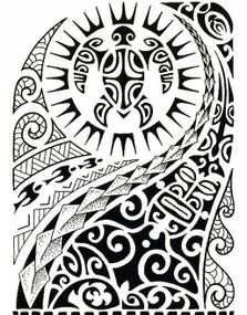 Maori Turtle (Fake Tattoo)