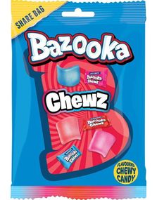 Bazooka Chews - Pose med Karameller i Tre smaker 120 g