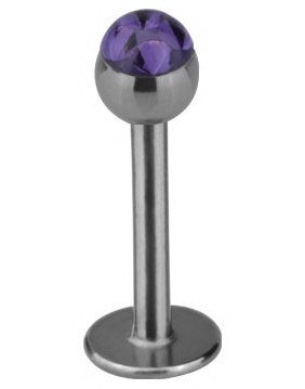 Labret med Glitrende Lilla Sten