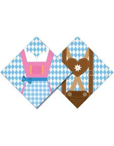 20 stk Okotberfest Servietter 33x33 cm - Bierfest