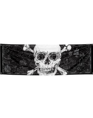Stort Posterflagg Banner 220x74 cm - Golden Pirate