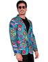 80-Talls UV Glow Blå Retro Dressjakke