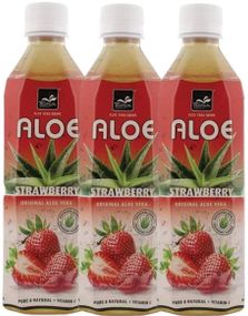 20 stk Tropical Aloe Vera Jordbær Leskedrikk 500 ml - Hel Eske