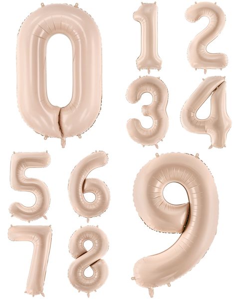 Beige Stor Folieballong 72 cm