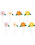 8 stk Kaketoppere Formet som Blomster 13 cm