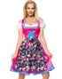 Rosa Dirndl Oktoberfest Korsetkjole i Luksuskvalitet med Forklæde