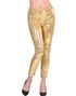 Guldfarvet Leggings med Pailletter