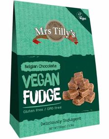 Mrs Tilly's Vegan Belgian Chocolate Fudge - Vegansk Belgisk Sjokoladefudge 150 gram
