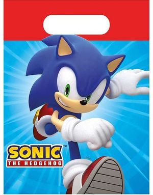 4 stk Papir Godteposer/partybags - Sonic the Hedgehog