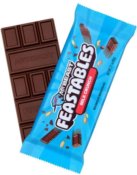 Mr. Beast Bar Crunch Mælkechokolade med Poppet Ris 60 g
