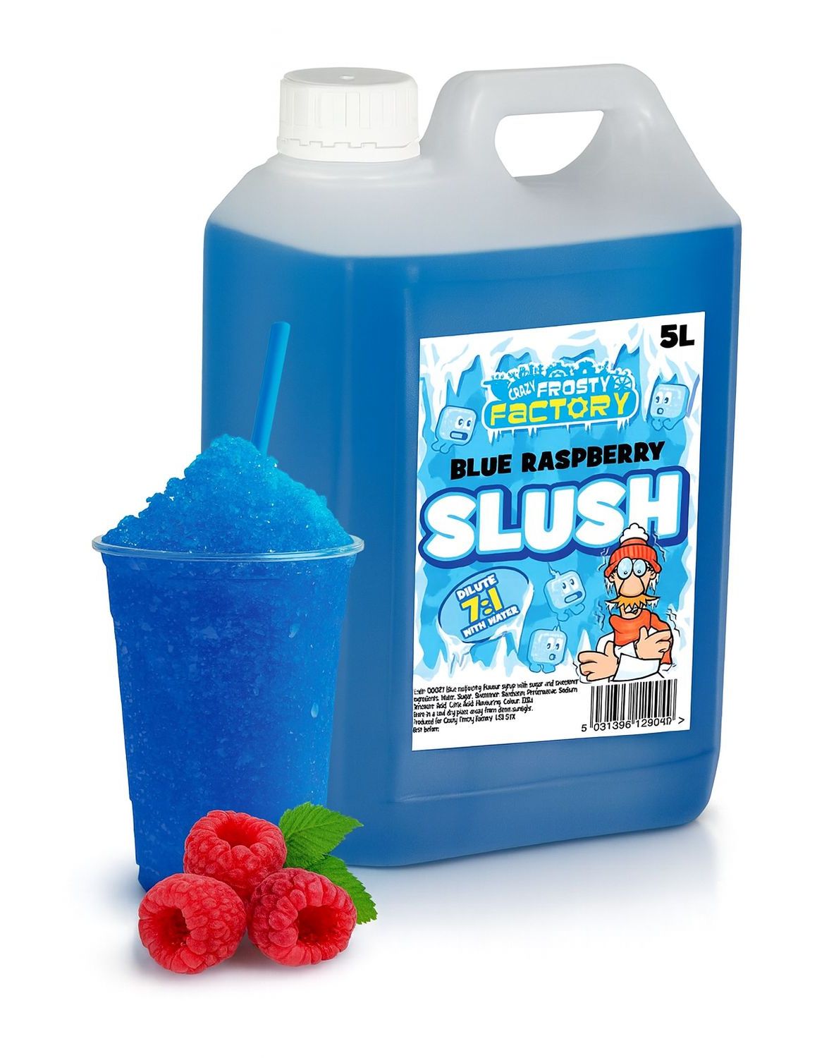 Blue Raspberry Slush-koncentrat - 40 Liter Færdig Slush - Crazy Factory ...