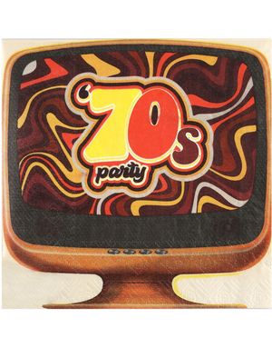 20 stk 33x33 cm Servietter - 70s Party