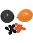 10 stk 30 cm - Sorte og Orange Balloner