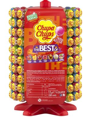 200 stk Chupa Chups Kærligheder med Hjul-Stativ