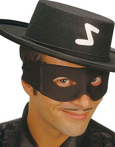 Sort Zorro Inspireret Øjenmaske med bånd