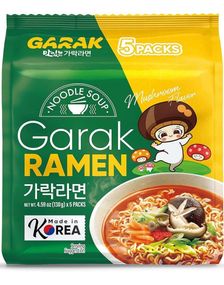 5 stk GARAK Mushroom Flavor Ramen - Hel Pakke 5x130 gram (Korea Import)