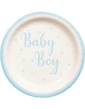 8 stk Baby Boy Papptallerkener 23 cm