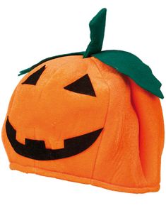 Orange Græskarlue til Børn med Smilefjes
