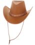 Brun Cowboyhatt med Brunt Bånd og Nagler