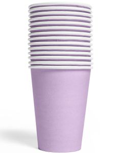 14 stk Lavendelfargede Pappkrus 210 ml