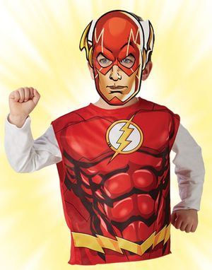 Licenseret DC Comics The Flash Kostume til Børn - Str 3-6 ÅR