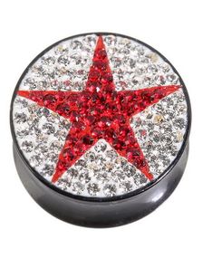 Red Diamond Star - Sort Piercing Plug