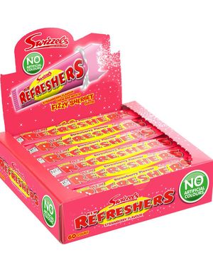 60 stk Swizzels Refreshers Chew Bar med Jordbærsmag 18 gram - Hel Æske