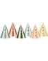 6 stk Fargerike Partyhatter Sirkus med Pompoms - Circus Party