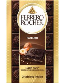 Ferrero Rocher Mørk Sjokoladeplate med Hasselnøtter 90 gram