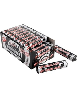 40 stk Barratt Black Jack Stick Pack - Karameller Med Anissmag - Hel Kasse 1,44 kg