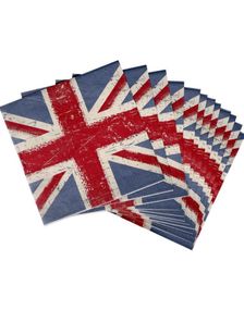 16 stk Storbritania Flagg Servietter 33x33 cm