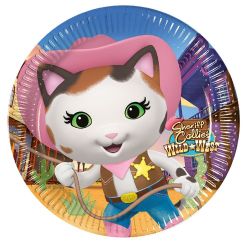 8 stk Små Papptallerkener 19,5 cm - Sheriff Callie