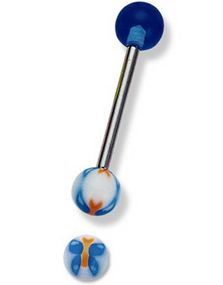 Butterfly Blue - Tungepiercing