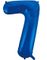 JUMBO Royal Blå Tallballonger 0-9 - 86 cm