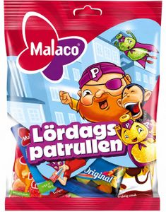 Malaco Lördagspatrullen - Pose med Forskjellig Godteri 150 gram