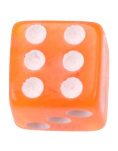 Terning Orange - 5 mm Akrylkugle til 1,6 mm stang