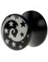 Stjerne Himmel - Sort Piercing Plug