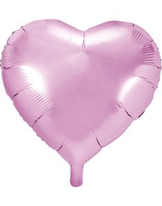 Stor Hjerteformet Lys Rosa Folieballon 61 cm